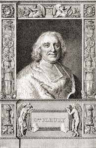 André-Hercule de Fleury, Vescovo di Fréjus, 1653-1743. Cardinale francese e primo ministro di Luigi XV. Da Les Heures Libres pubblicato nel 1908