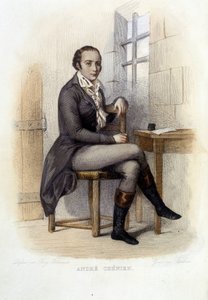 Andre Chenier (1762-1794), poeta francese, alla Concierge - in "Le Plutarque francais", Ed. Mennechet da French School