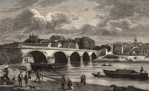 Angers - Maine-et-Loire nella regione Pays de la Loire - incisione in 