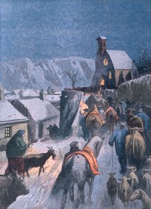 Natale degli animali nelle Cevenne, illustrazione da Le Petit Parisien, 27 dicembre 1908