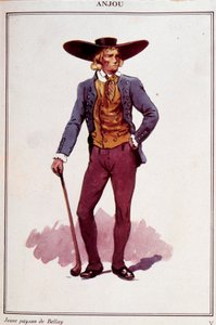 Costumi contadini di Anjou da French School