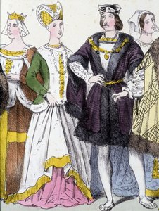 Anna di Bretagna e Carlo VIII - in "La monarchia francese in stampe" da French School