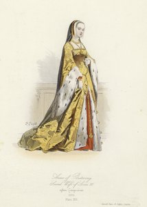 Anna di Bretagna, seconda moglie di Luigi XII di Francia da French School
