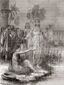 Antonio e Cleopatra che pescano con una flottiglia di imbarcazioni più piccole sul Nilo, da 