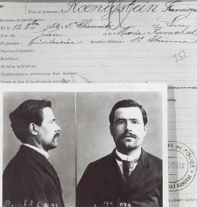 Modulo antropometrico di Francois Claudius Koenigstein, detto Ravachol (1859-92)