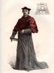Antoine Duprat, cardinale legato francese (1463-1535) - Cardinale Antoine Duprat (1463-1535) - incisione da "La storia di Francia raccontata ai miei nipoti" - di François Guizot - 1872-1876 da French School