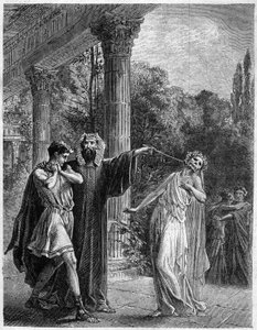Apollonio a Corinto. In "Histoire de la magie du Monde supernaturel et de la Fatalite a travers les temps et les peuples", Furne Jouvet et Cie editeurs (1869) da French School