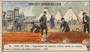 Apparato per il trasporto di palloni militari su strada da French School