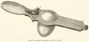 Apparecchio per tagliare il guscio delle uova alla coque da French School
