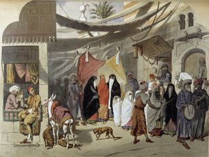Matrimonio arabo al Cairo - in "Modern Egypt", di Henri de Amount, v.1870
