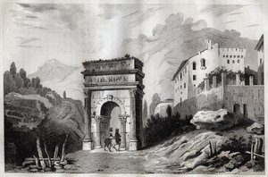 Arco di Augusto (Susa) - incisione da 