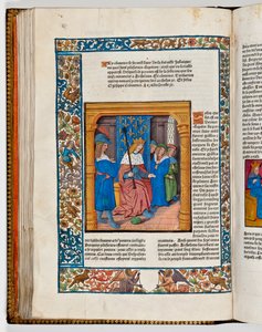 Archelao sul trono dopo la morte di suo padre Erode il Grande (4 a.C.) - Stampa colorata a mano da French School