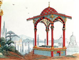 Schizzo architettonico in Turchia, fine XIX secolo da French School