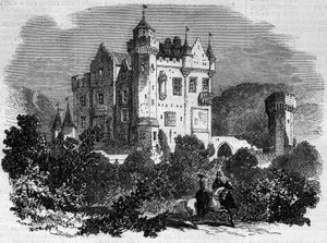 Architettura: vista esterna del castello di Abbotsford (1824), dove visse lo scrittore Walter Scott. Scozia