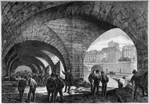 Architettura: vista della volta sotterranea del Quai de Gevres a Parigi