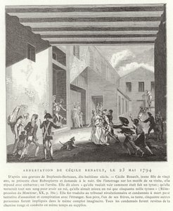 Arresto di Cecile Renault, Parigi, 23 maggio 1794 da French School
