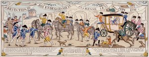 Arresto del re e della sua famiglia a Varennes il 22 giugno 1791 da French School