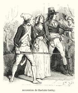 Arresto di Charlotte Corday da French School