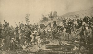 Arrivo delle truppe bavaresi davanti a Parigi, Guerra franco-prussiana, settembre 1870 da French School