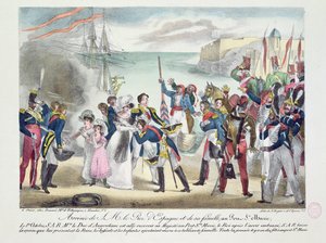 Arrivo di Sua Maestà Ferdinando VII e della sua famiglia a Porte Sainte Marie, 1 ottobre 1823, 1823
