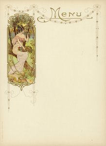 Design Art Nouveau per un menu da French School