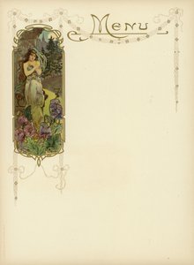 Design Art Nouveau per un menu da French School