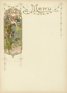 Design Art Nouveau per un menu da French School