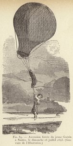 Ascensione forzata del giovane Guerin a Nantes, domenica 16 luglio 1843 da French School