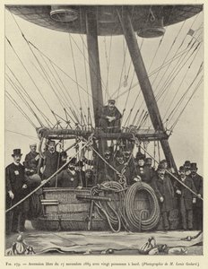 Ascensione libera del 17 novembre 1889 con venti persone a bordo da French School