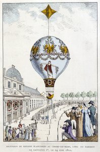Ascensione di Madame de Blanchard a Champs-de-Mars, al matrimonio di Napoleone I, 24 giugno