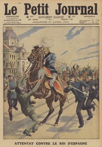 Tentativo di assassinio contro il re Alfonso XIII di Spagna da French School