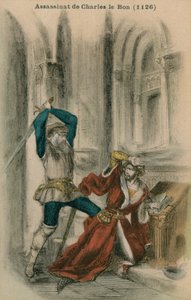 Assassinio di Carlo il Buono, AD 1126 da French School