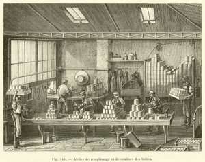 Officina di riempimento e saldatura delle scatole