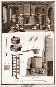 Atelier di un distillatore di acquavite - distilleria di brandy - 
