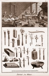 Atelier di un doratore su metalli - 