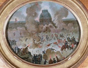Attacco alle Tuileries, Parigi, 10 agosto 1792 da French School