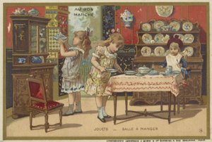 Carte Au Bon Marché con giochi per bambini da French School
