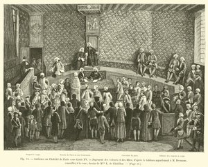 Udienza al Chatelet di Parigi sotto Luigi XV, Giudizio dei ladri e delle ragazze da French School