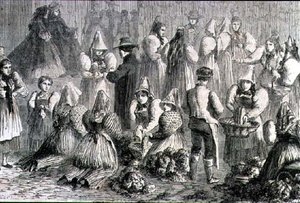 Mercato di Augusta negli anni 1860 da French School