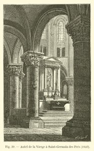 Altare della Vergine a Saint-Germain des Prés, 1840 da French School