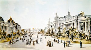 Viale Nicola II con il Grand Palais e il Petit Palais durante l