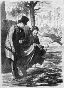 Terribile macadam!. Caricatura di Honoré Daumier. Incisione in 