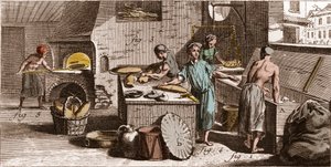 Panetteria - Una panetteria - "La Grande Encyclopedie, ou Dictionnaire Raisonne des Sciences, des Arts et des Metiers" (Enciclopedia o Dizionario delle Scienze, Arti e Professioni) di Denis Diderot (1713-1784) e Jean d