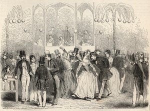 Bal Mabille (stabilimento di danza e piaceri, avenue Montaigne, Parigi) Incisione in "Tableau-de-Paris" di Edmond Texier 1852 da French School