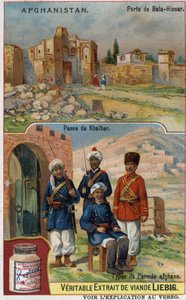 Porta di Bala-Hissar in Afghanistan e soldati dell