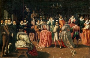 Ballo alla Corte del Re Enrico III di Francia, o Ballo del Duca di Alençon, seconda metà del XVI secolo da French School