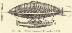 Pallone dirigibile di Smitter (1866) (incisione)