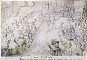 Banchetto al torneo di Sandricourt nel 1493 da French School