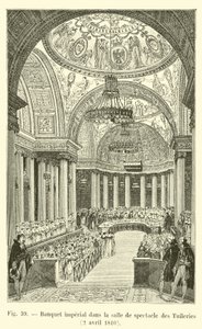 Banchetto imperiale nella sala degli spettacoli delle Tuileries, 2 aprile 1810 da French School