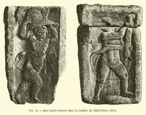Bassorilievi trovati negli scavi dell